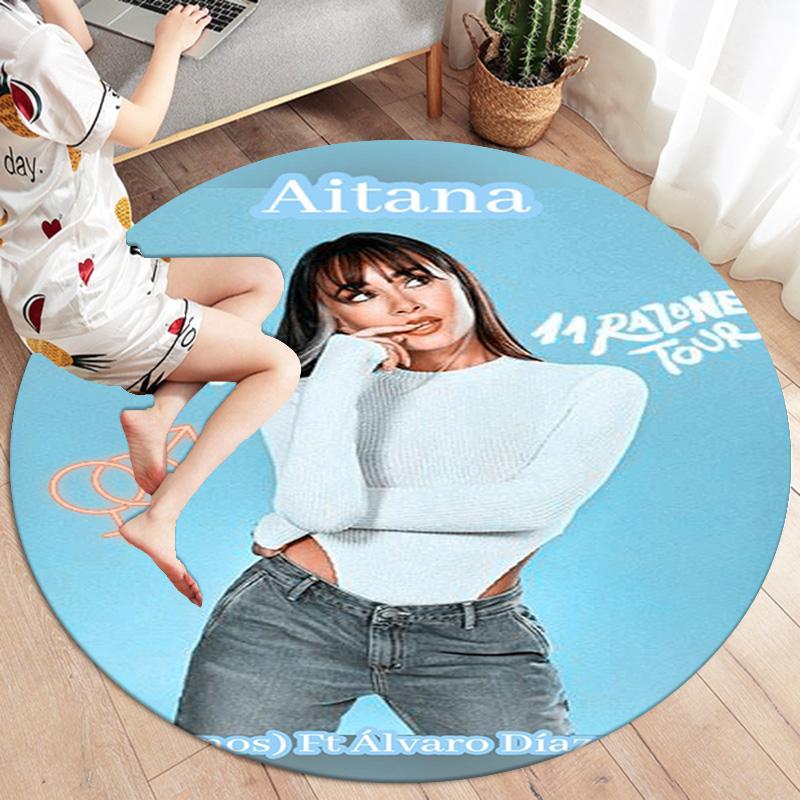 Aitana Round Area Rug,Carpet Rug for Living Room Bedroom Sofa Playroom Decor,Non-slip Floor Mat