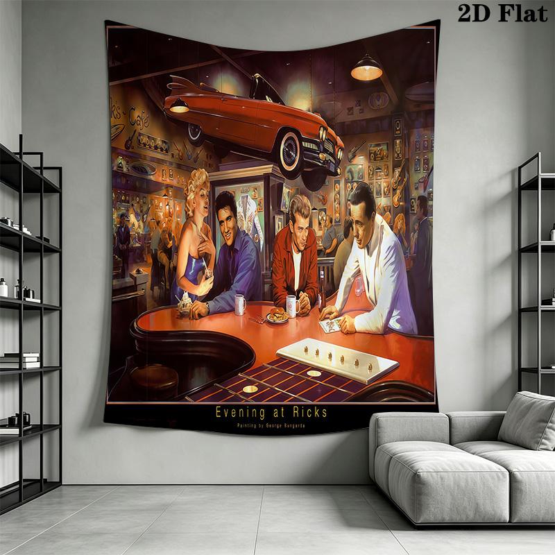 Rick'S Vegas Nights Tapestry Background Cloth Fashion Print Wall Covering Decoration Homestay Soft Decoration Tapestry Background Cloth
