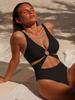 Women's Swimsuit Black One-piece Hollow Sexy Backless Swimsuit Bikini Beachwear