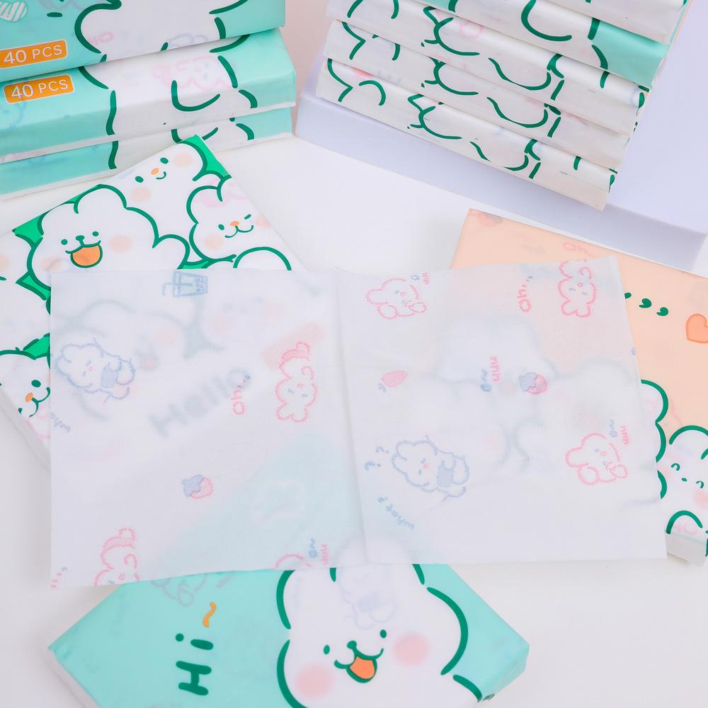 Stylish Portable Pocket Tissue Pack - 40 Sheets of Printed Facial Tissue