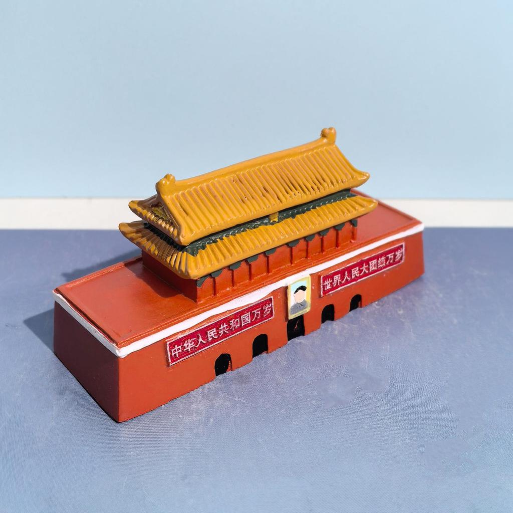 Beijing Landmarks Figurine: Tiananmen, Tsinghua, Bird's Nest, Great Wall, Temple of Heaven, Monument Models