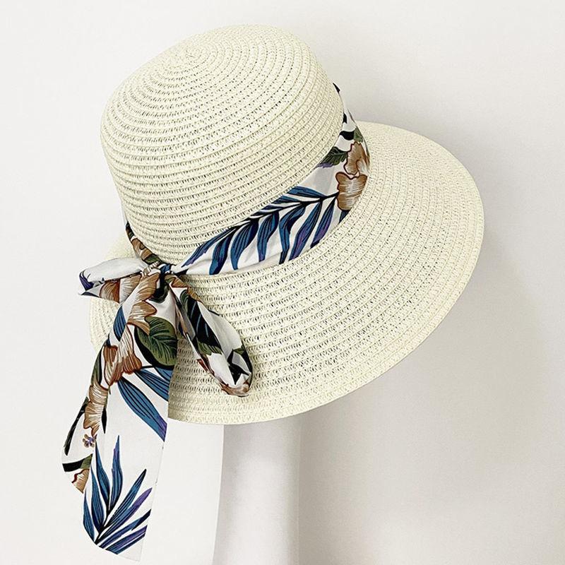 Γυναικείο Ψάθινο Καπέλο Ηλίου με Φαρδύ Γείσο - Πτυσσόμενο Καπέλο Παραλίας & Διακοπών