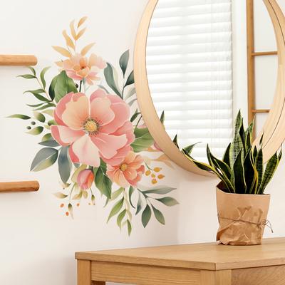 Acquerello Piante Verdi Fiori Foglie Camera da Letto Soggiorno Casa Muro Paesaggistico Adesivi Murali