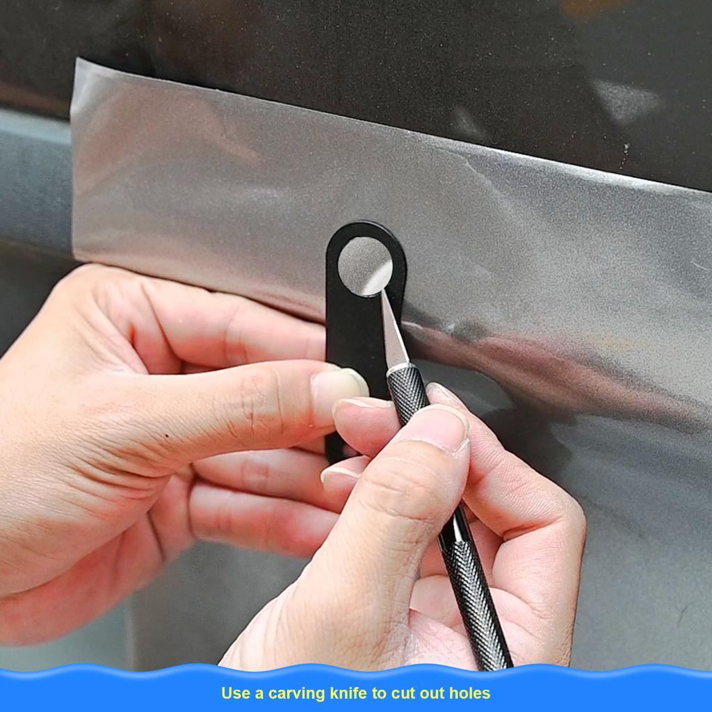 EHDIS Cutting Template for Parking Sensor Carbon Fiber Wrap Vinyl Tool Kit Car Protective Film Cutter 13~25mm Metal Circle Gauge