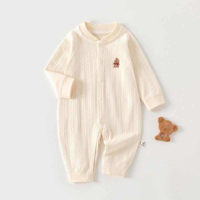 2025 New Pure Cotton Baby Jumpsuit for Spring, Autumn, and Winter - Newborn Toddler Inner Wear