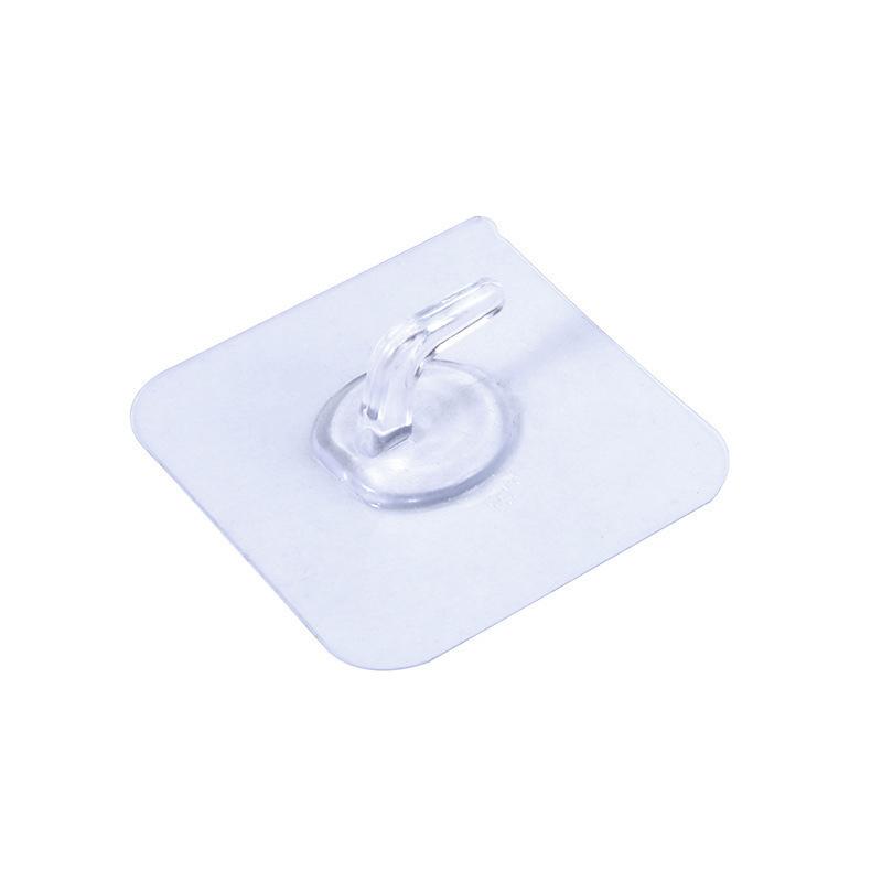 10-Pack No-Drill Adhesive Hooks Solid Plastic Anti-Skid Seamless For Bathroom/Kitchen