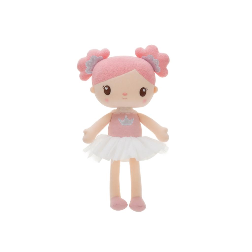 Soft Plush Doll Stuffed Toy with Tutu Skirt and Embroidered Details for Children and Collectors Suitable for Play and Display