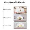 Transparent Cake Storage Box With Handle For Baking Snacks Bread Dust Proof Food Container For Kitchen Countertops