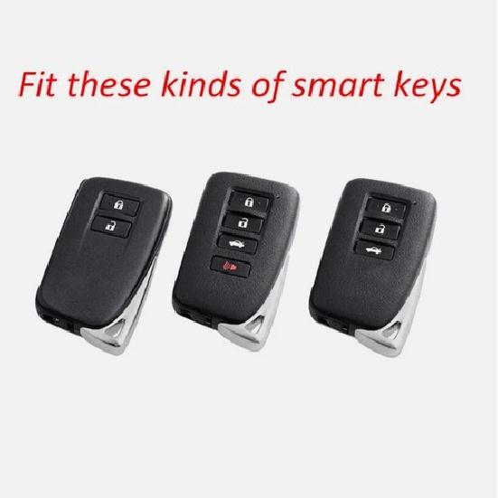 Car Key Fob Chain Case Accessories For Lexus IS ES NX RX GS LX RC Carbon Fiber