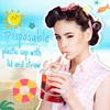 Clear Plastic Cups Ice Cream Buckets with Lids and Straws Disposable Drink Cups Cocktail Pails for Outdoor Pool Party Supplies