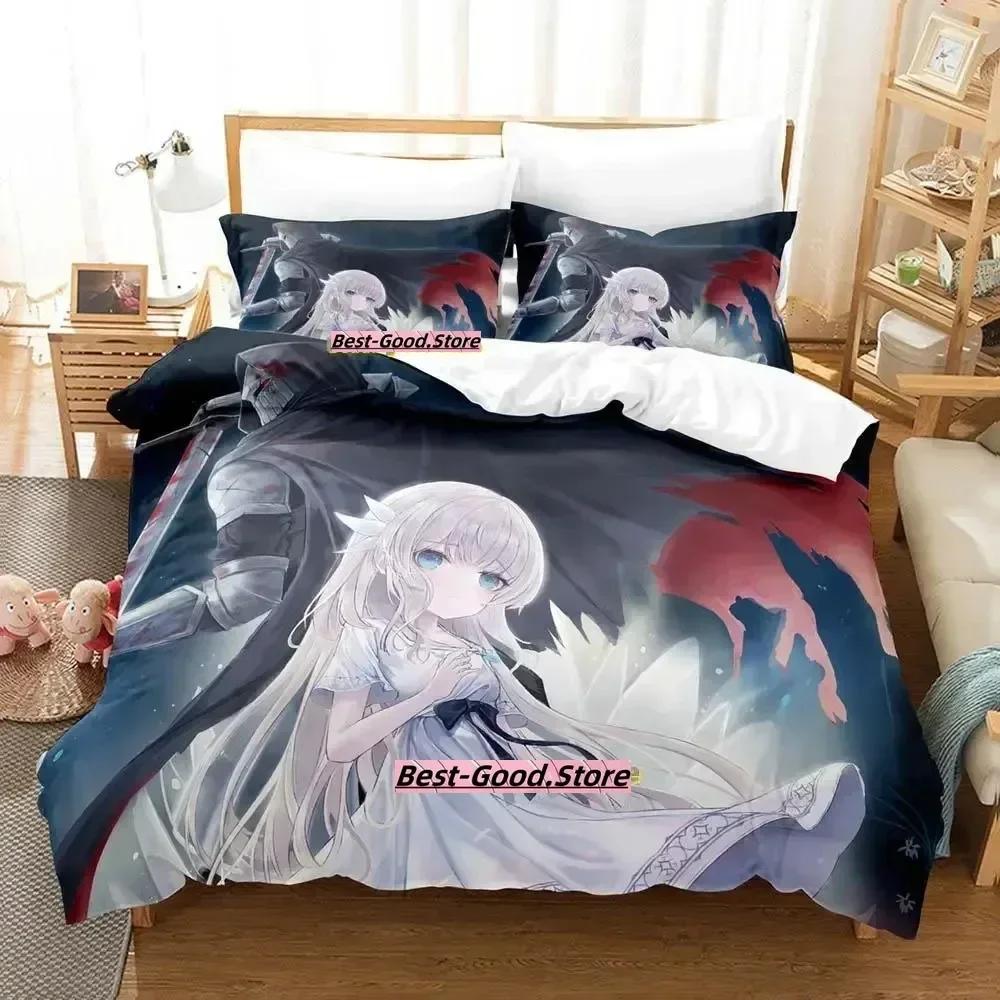 New Ender Lilies Quietus Of The Knights Bedding Set Cartoon Anime Three-Piece Set Adult Kid Bedroom Duvetcover Sets 3D Print