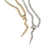 Retro Serpent Pendant Neckchain Gold/Silver Color Snake Shape Necklace for Women Snake Drop Chain Jewelry Ornament
