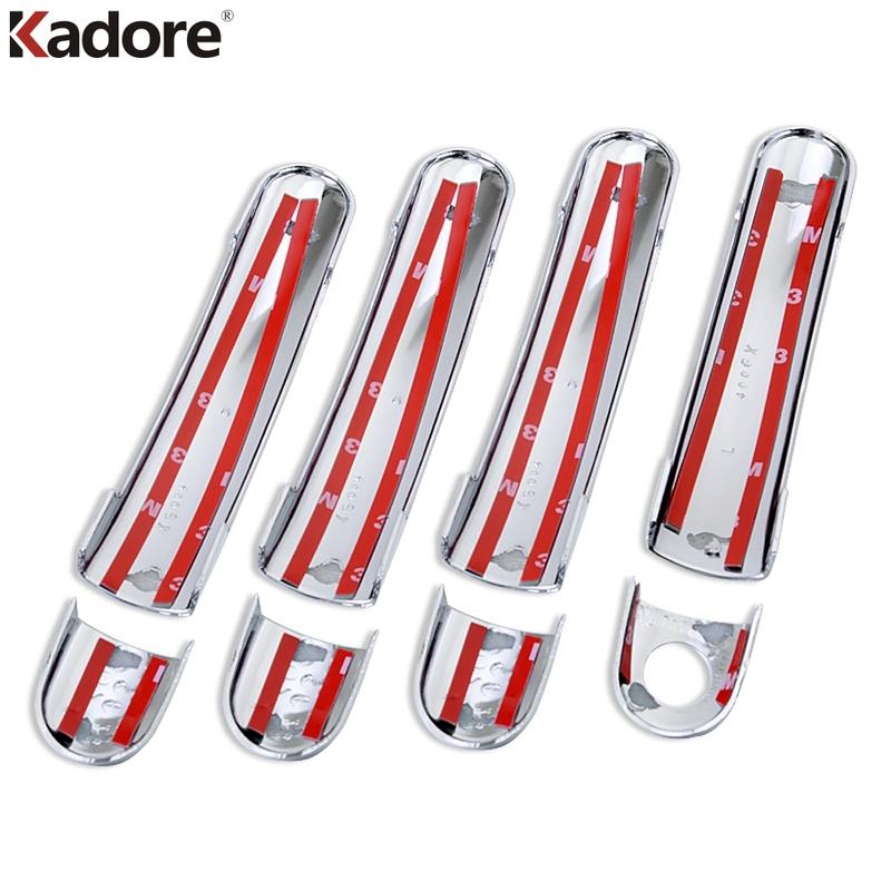 Door Handle Cover Trim For Volkswagen For VW POLO 2008 2009 2010 2011 2012 2013 Chrome Car Side Handles Catch Cap Accessories