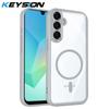 KEYSION Transparent Magnetic Phone Case for Samsung A56 5G A36 A26 5G Silicone+PC HD Clear Shockproof Cover for Galaxy A16 4G 5G