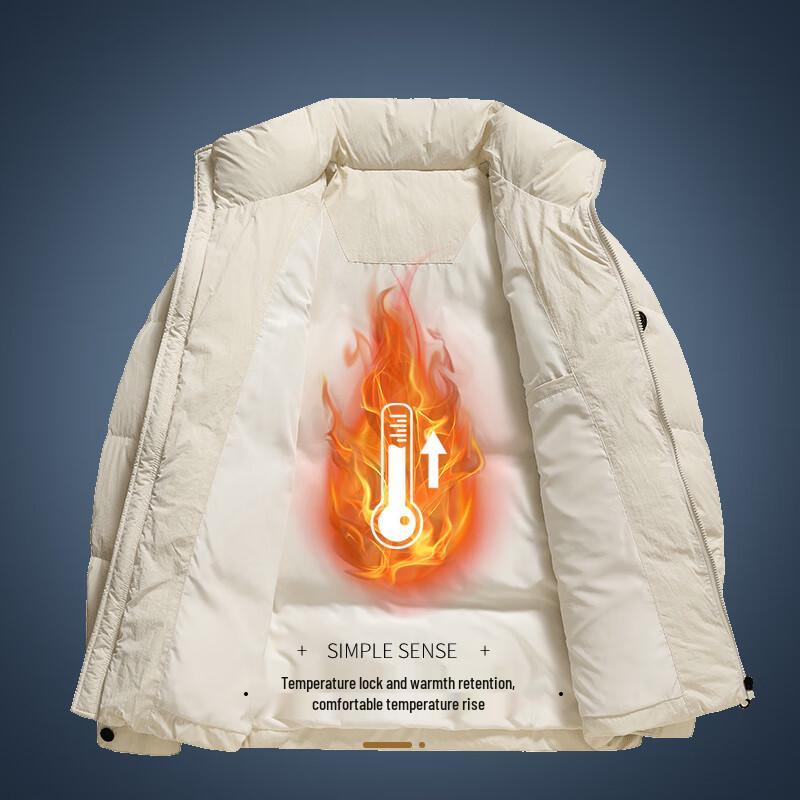 XueZhongFei Men's Stand-Collar Duck Down Puffer Jacket