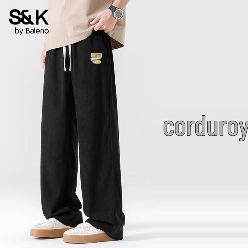 

Baleno Men s S&K Corduroy Wide-Leg Casual Pants XL