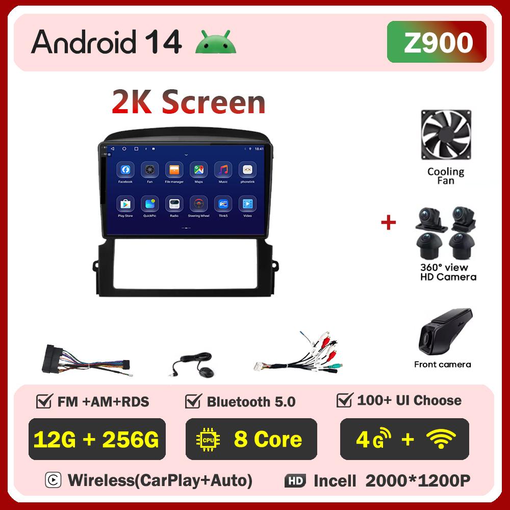 Android 14 For Kia Sorento BL 2002 2003 2004 2011 Car Multimedia Video Player Touch Screen Smart Car Systems GPS Navigation Wifi