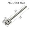 3 Pcs Leather Chisel Set 4mm 2/4/6 Prong Tooth Lacing Diamond Stitching Chisels Leather Hole Punch Tool for Craft