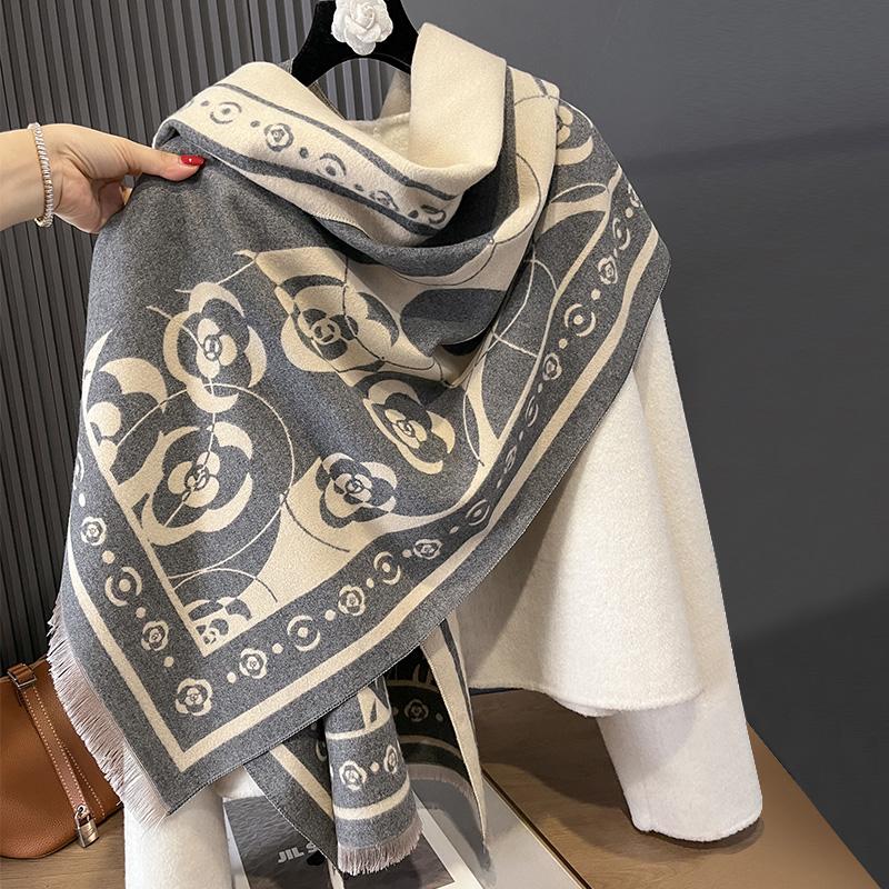 

Printing Fashion Luxury Designer Winter Women Scarf Cashmere Thicken Warm Shawl Pashmina Scarves Poncho Wrap Ladies