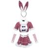 Women Carnival Costumes Christmas Pink Velvet Bunny Girl Costume Set for Women, Sexy Spicy Girl Carnival Outfit (6-Piece)
