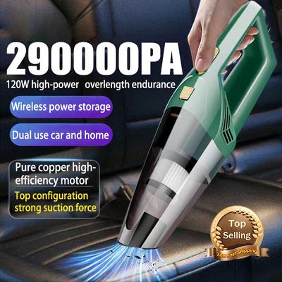 290000PA Autostaubsauger 120W Hochleistungs-Handstaubsauger Kabellos Starke Saugkraft Duale Nutzung für Auto & Zuhause