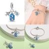 Luggage Airplane Passport Three-Piece Setcopper Charms Fitoriginal Bracelet Jewelry Making For Women Gift