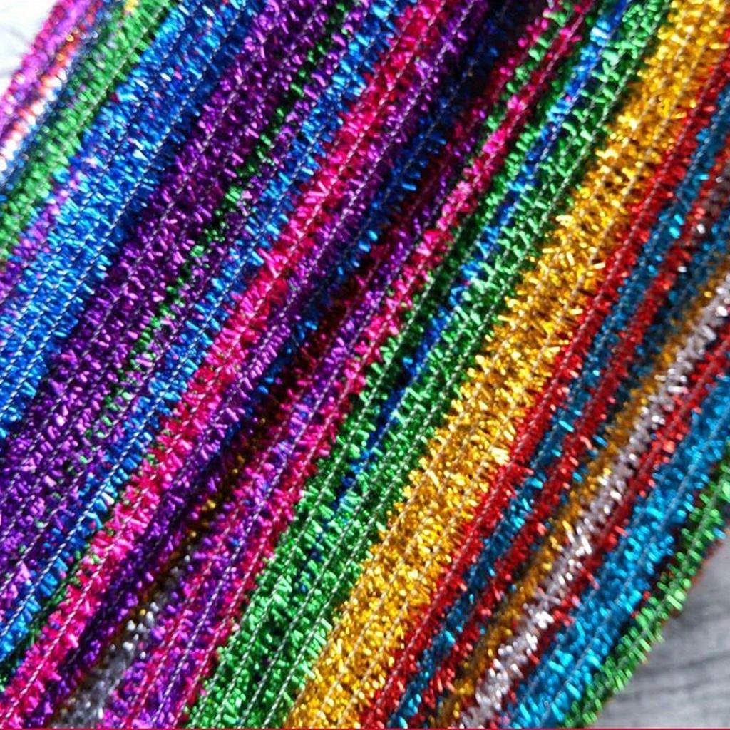 200 Pieces Pipe Cleaners, 10 Colours Gold Onion Twist Sticks for DIY Crafts Decoration Creative School Projects