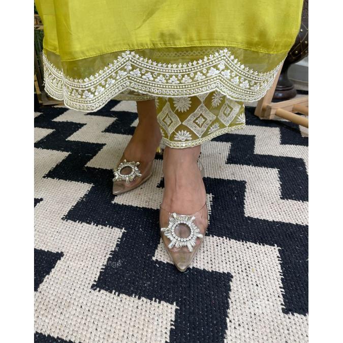 Party Wear Designer Chanderi Salwar Kameez Indian Women Ethnic Kurta Pant Set VBK-1412