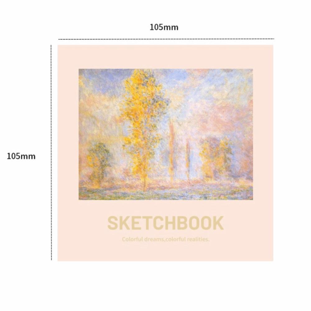 96 Blätter Skizzenbuch Leere Seiten Skizzenbuch Hohe Qualität Mini Zeichenbuch Handgezeichnet