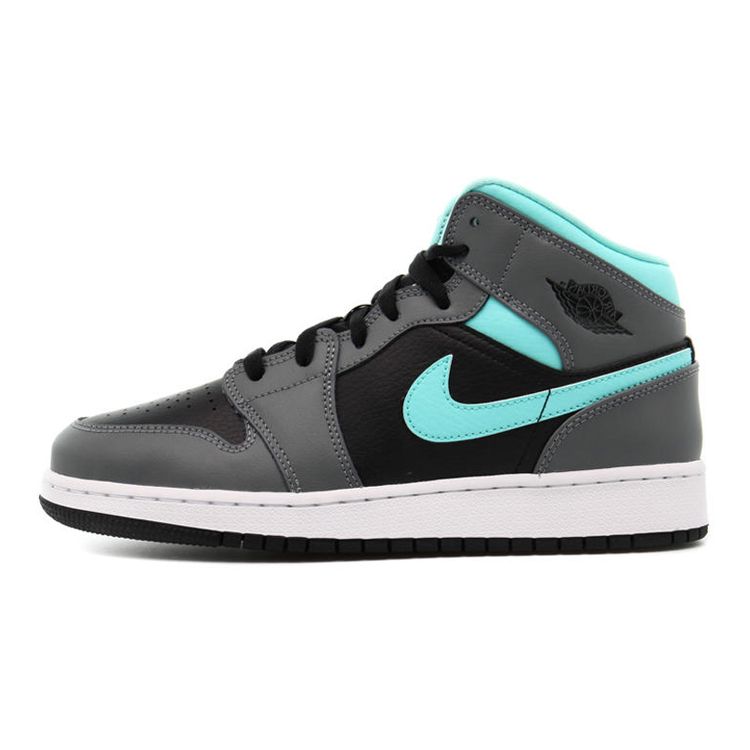 

Air Jordan 1 Mid GS Grey Aqua Kids Кроссовки Черные Светло-Аква Темно-Дымчато-Серый 554725-063