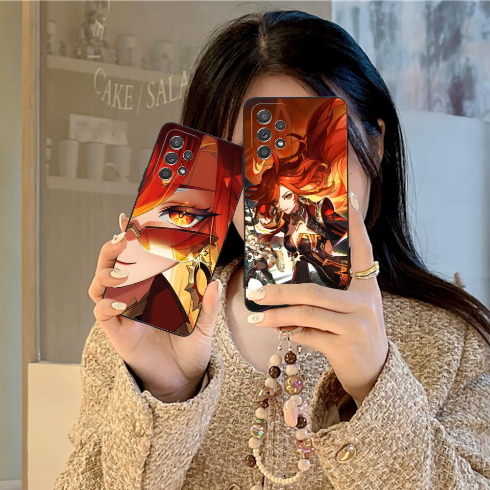 Game GI Mavuika Matte TPU Mobile Phone Case for Samsung Galaxy M55 54 42 35 34 33 32 23 22 15 14 13 12 F55 5G Colorful Cover