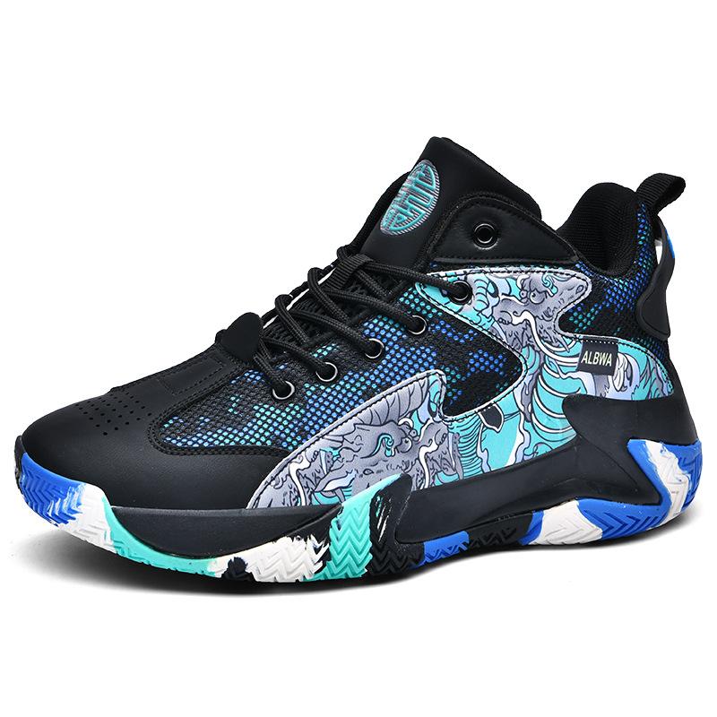 

Баскетбольные кроссовки для подростков, учеников средней школы, мужские баскетбольные кроссовки, профессиональные тренировочные кроссовки, нескользящая обувь с амортизацией 45