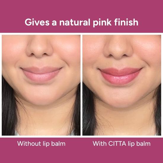 CITTA Beetroot Lip Balm SPF15 With Natural Pink Tint | For Pigmented, Dry Chapped Lips | With Shea Butter, Castor Oil & Vit E  | 5g