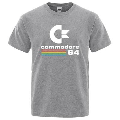 Neue lockere Herren-T-Shirts Sommer Commodore 64 Druck T-Shirt C64 Retro Cooles Design Street Kurzarm Top Tee Baumwollkleidung