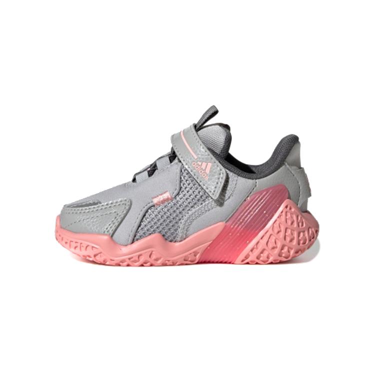 

Adidas 4Uture Rnr El I Нескользящая Амортизация Износостойкие Низкие Детские Кроссовки Серый Розовый Для Младенцев и Малышей FV2787 21