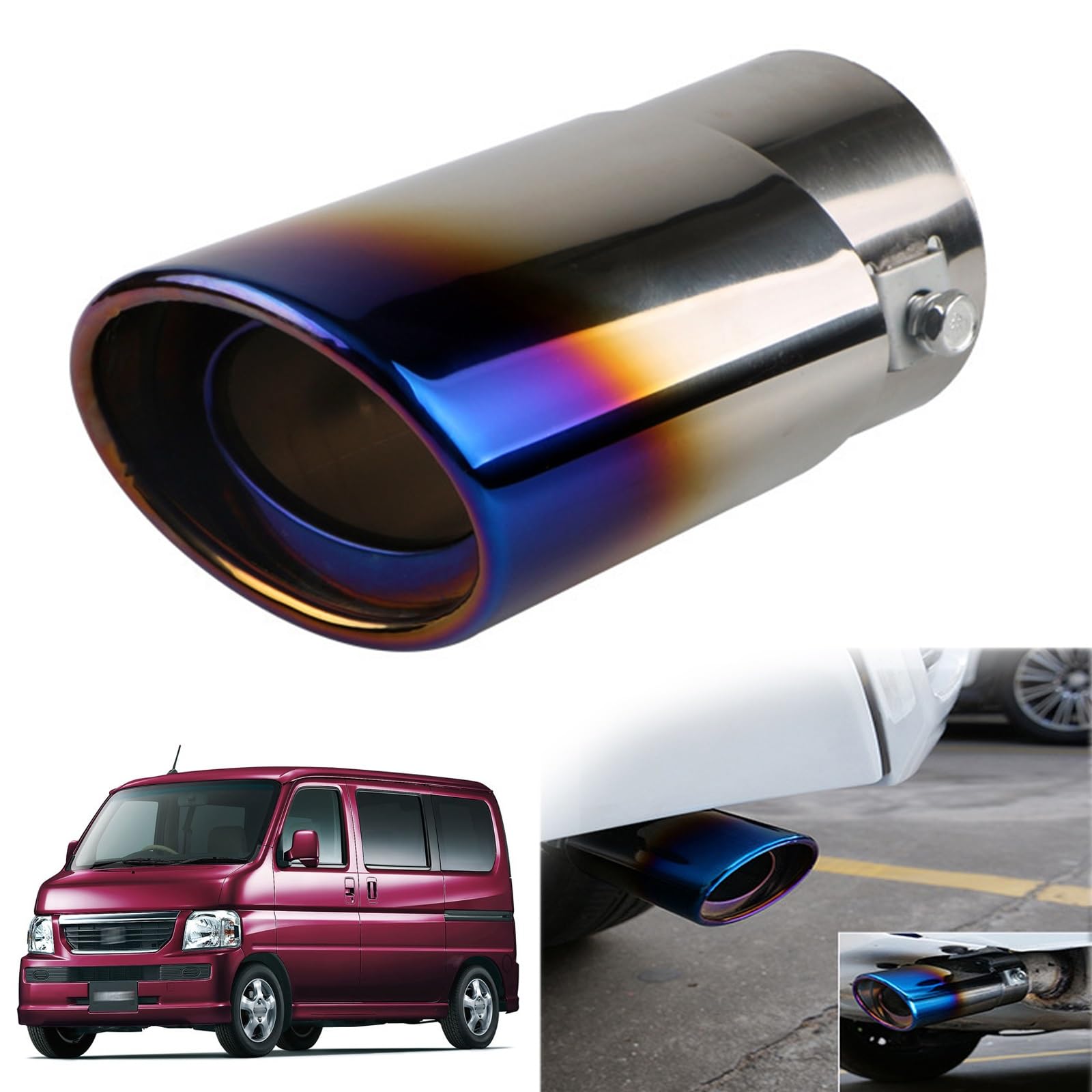 

Honda Vamos HM1/2 Тип Эксклюзивный Насадка глушителя, Выхлопная труба автомобиля, Изготовленная на заказ выхлопная труба, Детали экстерьера, straight синий