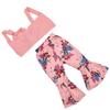 Mädchen Kleidung Set Sommer Kinder Anzüge Kinder Mädchen Kurzarm Top Schlaghose SetPink 90cm /
