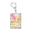 Anime Cartoons Acrylic Key Buckle for Mew Raichu Starly Braixen Skitty Eevee Evolutions Team Rocket Self-Made Card Key Ring Gift