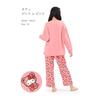 [SAZAC] Hello Kitty Pajamas, Women's, Bear Hello Kitty, Long Sleeve, Autumn, Winter, Knit Quilt, Top and Bottom Set, Long Pants, Room Wear, Room
