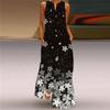 2024 Summer Retro V-Neck Multicolor Sleeveless Long Skirt Dress