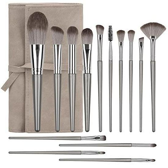 14-Piece First Encounter Makeup Brush Set - Foundation, Powder, Eyeshadow, Concealer Brushes with Storage