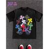 Teen Girl Clothes, Graphic Tees, With Colorful Cross Pattern, Short Sleeved T-Shirt For Teenagers, Cross Printed T-Shirt,Breathable Fabric, Y2k Style.