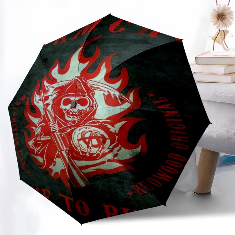 Samcro: Live Ride Folding Umbrella Suitable for All Seasons Durable Sun Umbrella Three Folds Sun Umbrella