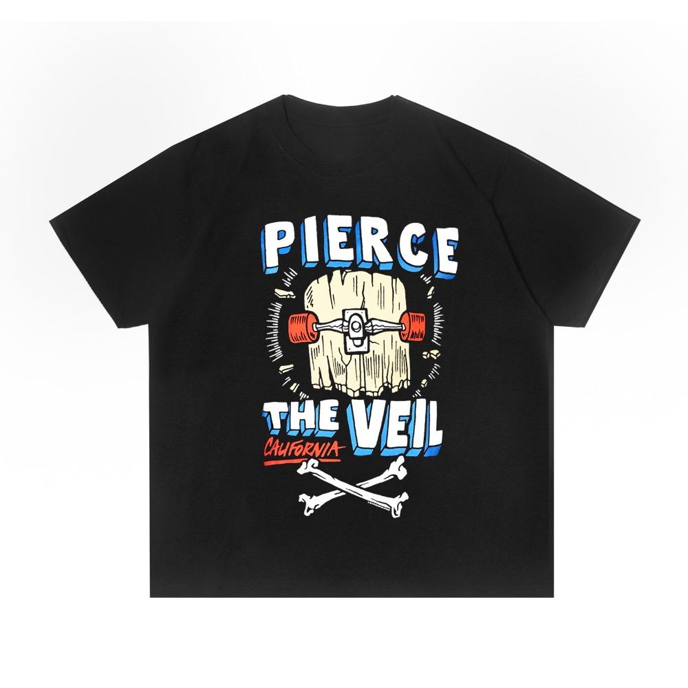 2025 Summer Rock Pierce The Veil Pierce The Veil Band Printed Cotton Women's and Men's T-shirt High Quality Short Sleeve Men's T