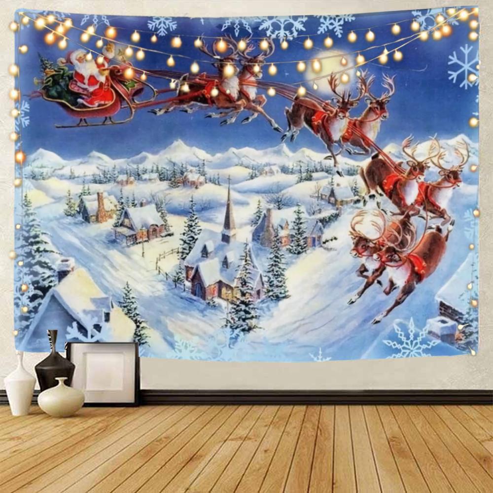 Christmas Gifts Background Decoration Tapestry Santa Claus Background Decoration Tapestry Christmas Home Decoration Tapestry