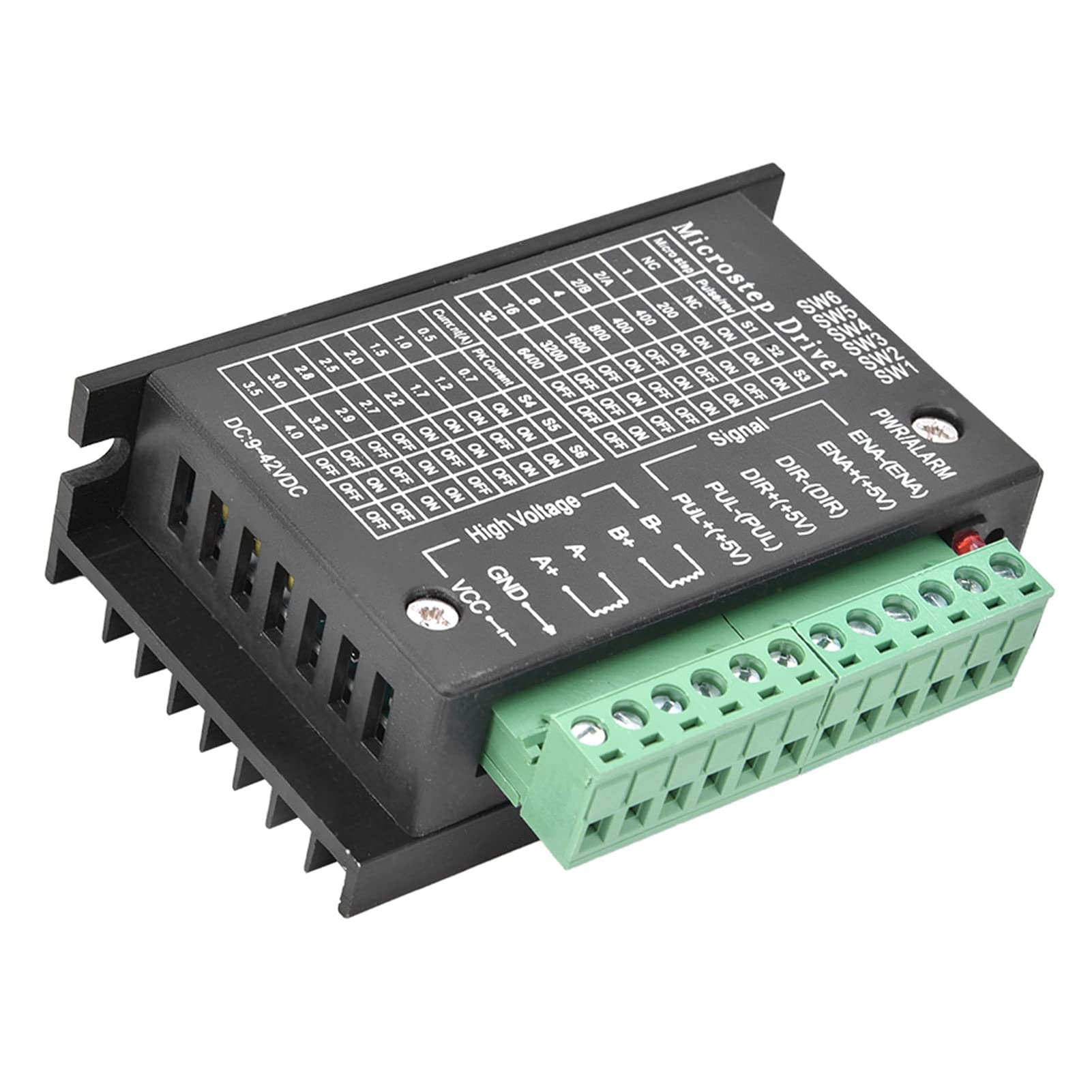 

TB6600 Кроковий двигун Алюмінієвий Оптично NEMA для 6 Мікрокроків Офлайн Тепловий та Захист від Перевантаження по Струму Драйвер, Високошвидкісний Ізольований, 17/23/34, 4.0A,