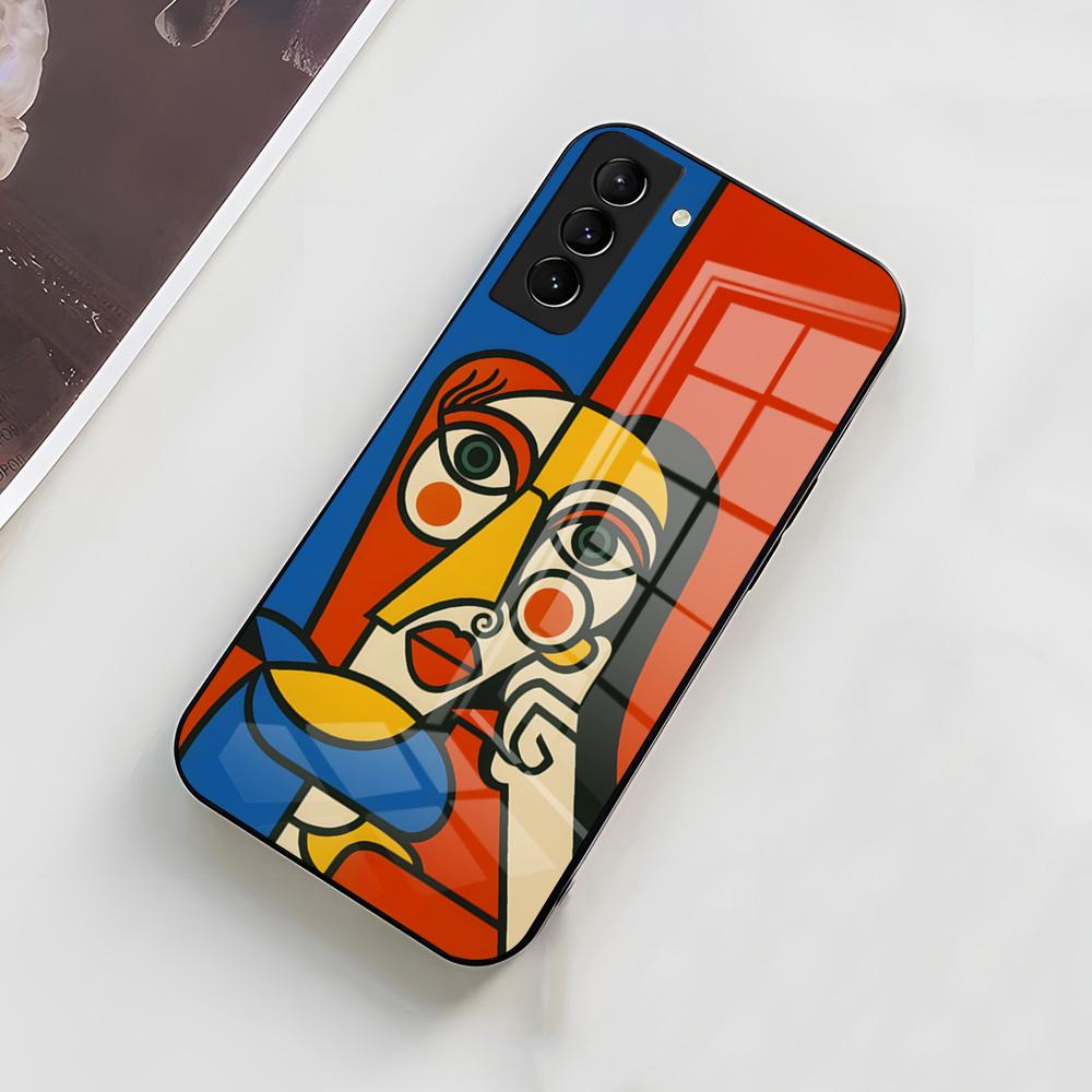Picasso Abstract Art Phone Case For Samsung A56 A36 A26 A16 A15 A25 A35 A55 A14 A34 A24 A54 Glass Case
