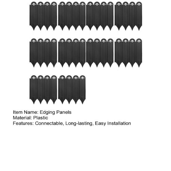 10 Pcs Garden Landscape Edging Panels Connectable Landscaping Panels No Digging Needed Lawn Fence Border for Dividing Yard Flower Bed Areas