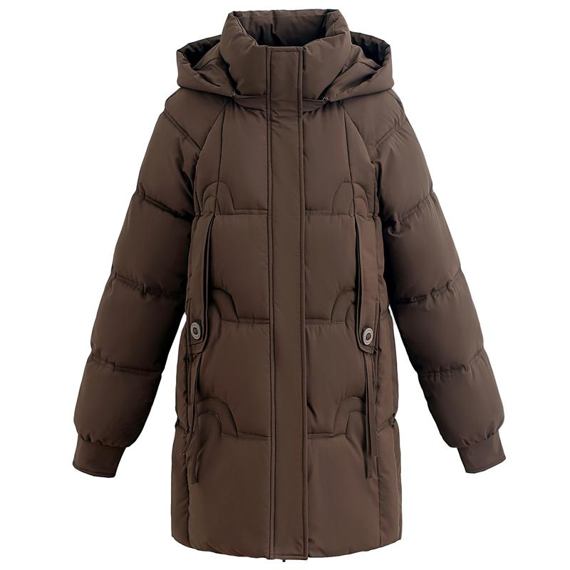 Parka Lungă pentru Femei Plus Size, Jachete Calde de Iarnă, cu Glugă, Elegantă, Largă, Groasă, Îmbrăcăminte Exterioară, Palton pentru Femei de Vârstă Mijlocie