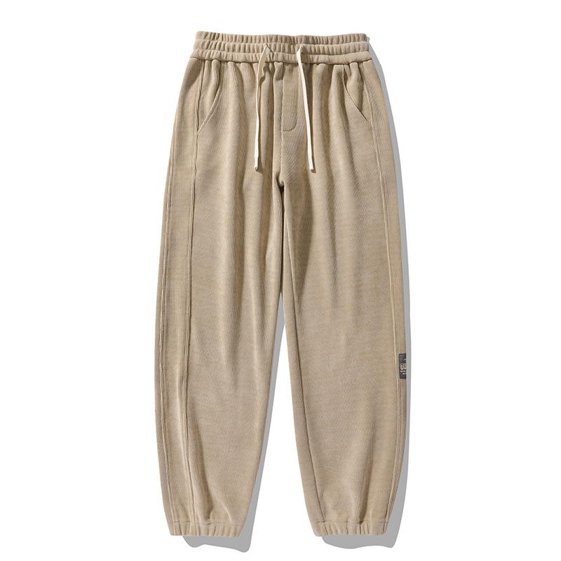 

Мужские повседневные брюки в осеннем новом стиле, свободные брюки на завязках, подростковые худи, вельветовые мужские брюки, весна и осень 4XL